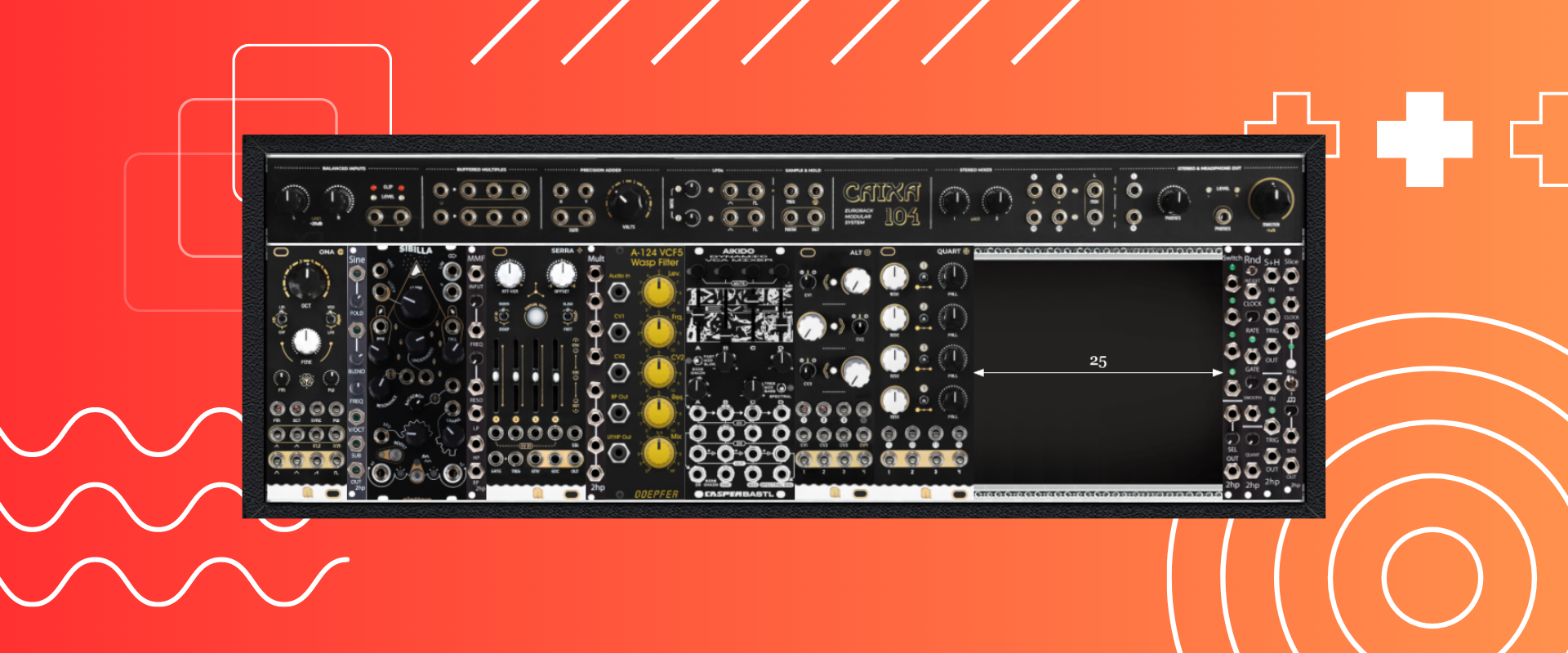 NANO Modules CAIXA 104 ユーロラックケース CAIXA 104 - Eurorack Case - NANO